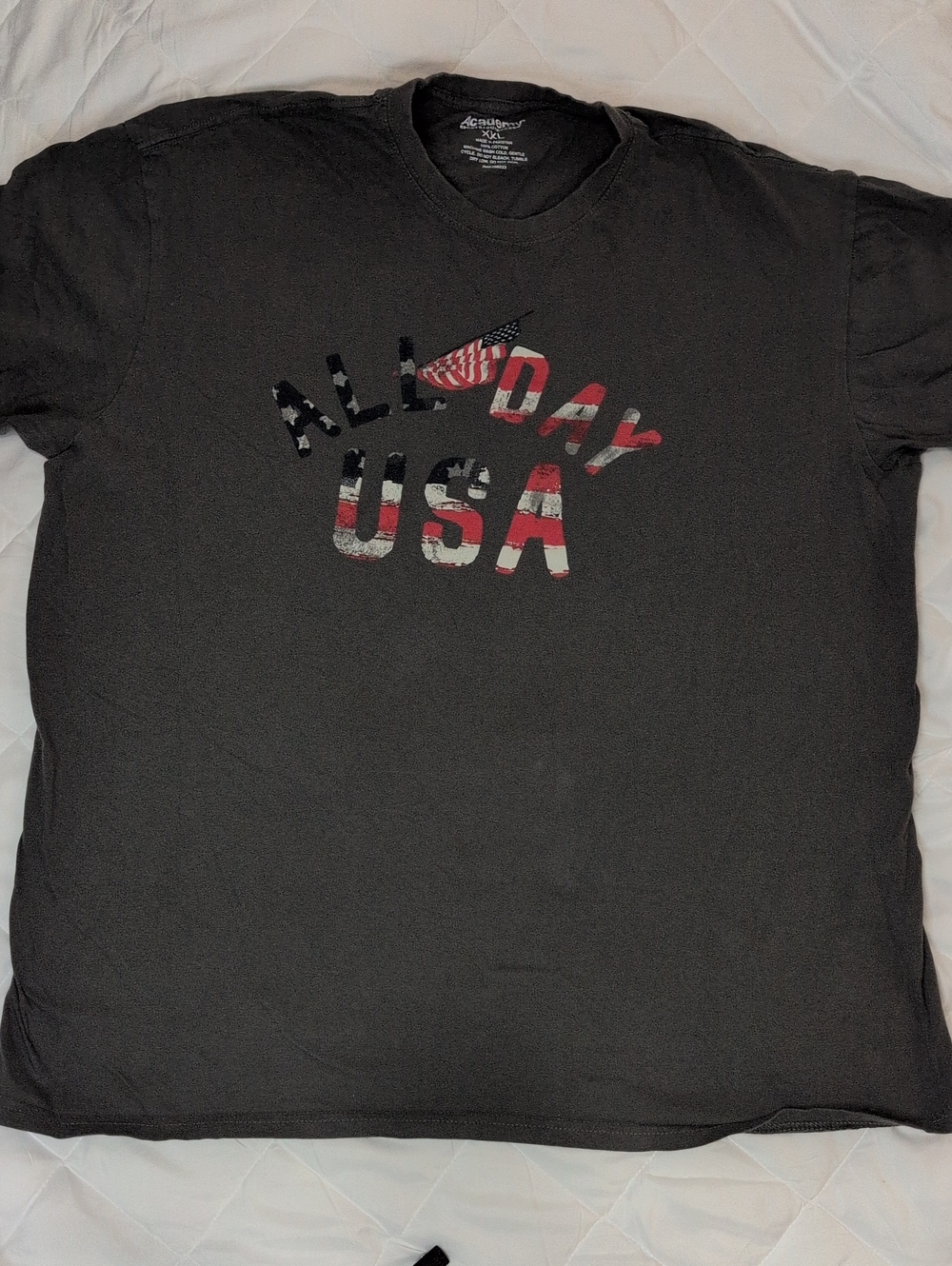 All Day USA Graphic Short Sleeve Tee - Charcoal